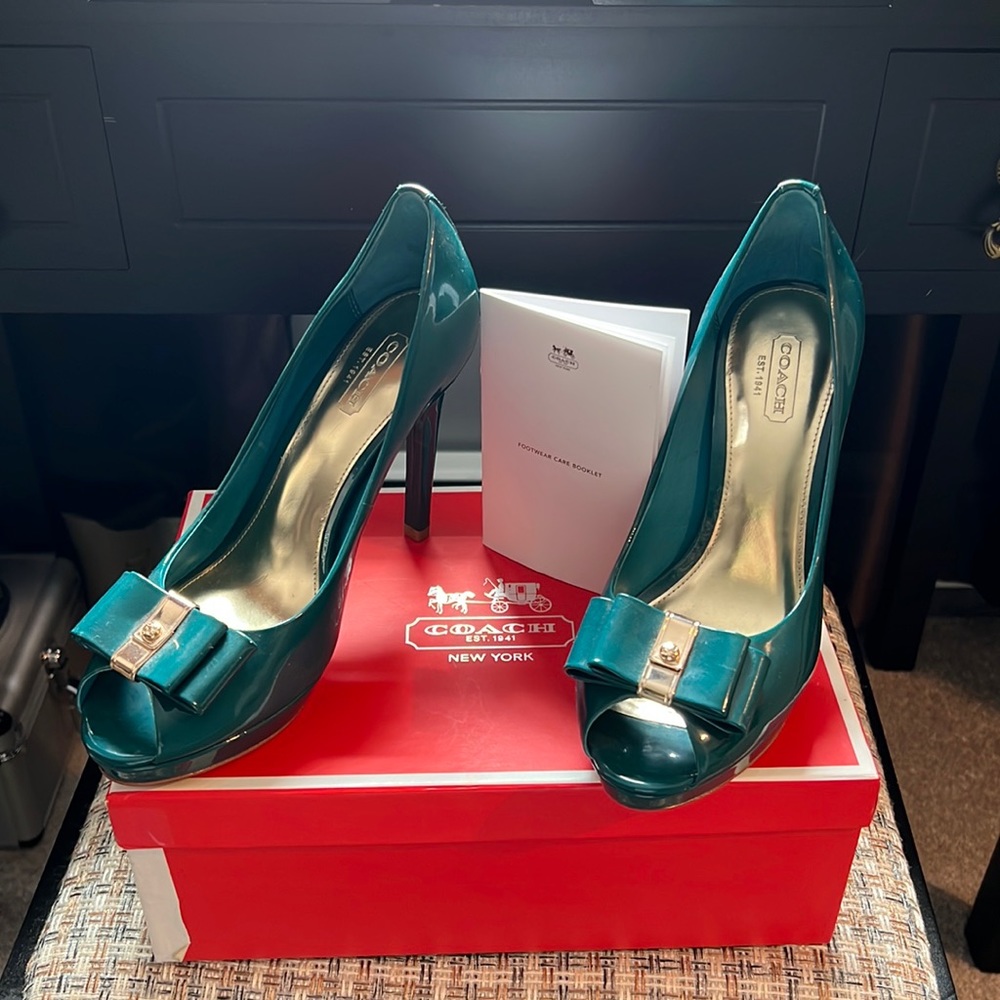 Coach Starla Amazon Teal High Heel Shoes